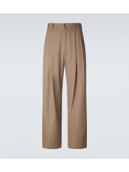 Kašmírové kalhoty The Row hnědé