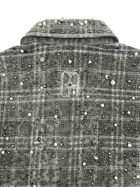 Košulja Birth Of Royal Child sa perlicama karirana crna