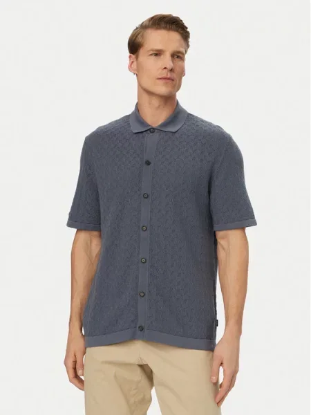 BOSS Cămașă H-Nappo albastru