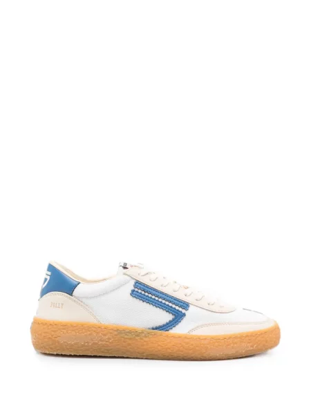 Sneakerși Puraai cu șireturi din dantelă alb