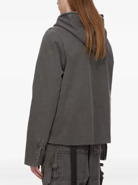 Geacă Rick Owens Drkshdw cu glugă gri