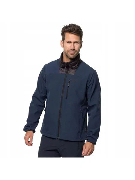 Kurtka lekka granatowa softshell JACK WOLFSKIN SKY POINT niebieska