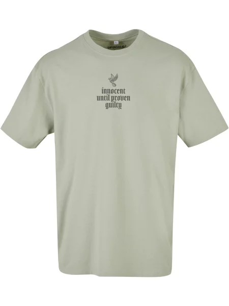 MT Upscale Tricou Justice grafit / verde gri