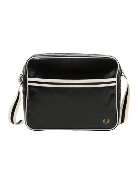 Torba FRED PERRY Classic Shoulder Bag Black/ Ecru Universal czarna