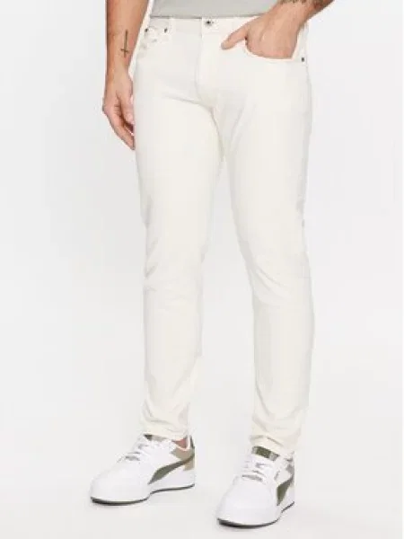 Pepe Jeans Jeansy Écru Tapered Fit