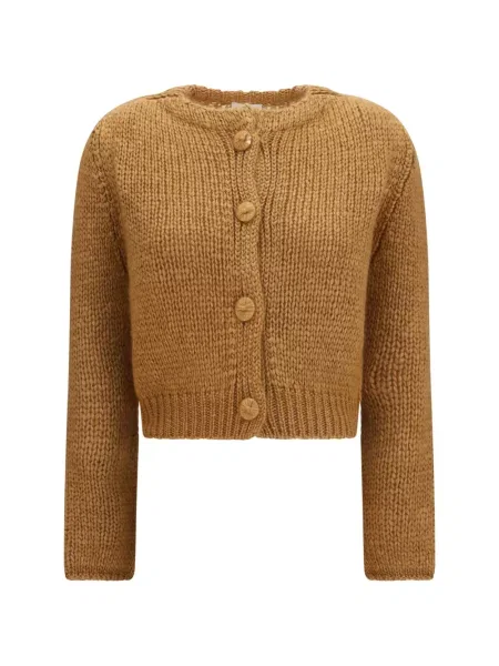 Cardigan Forte_forte tricotate chunky maro