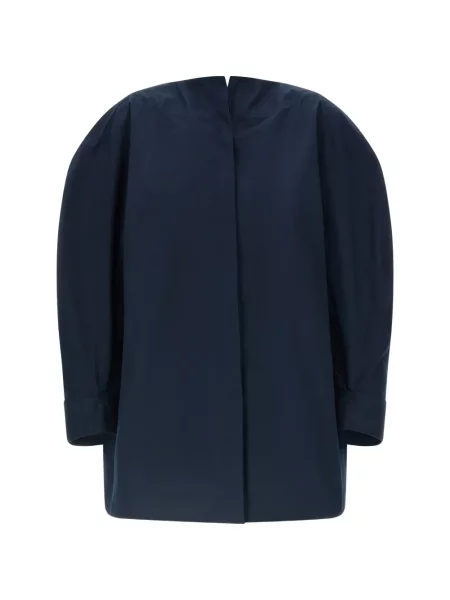 Cămașă Jacquemus asimetrică albastru