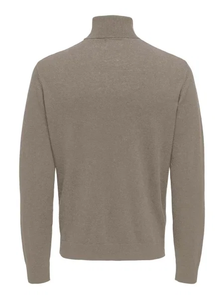 Only & Sons Pulover ONSLOUI deschis maro
