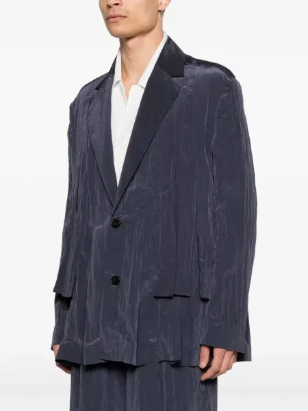 Едноредни блейзър Feng Chen Wang синьо