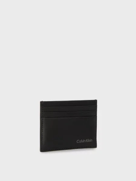Кожаный кошелек Calvin Klein черный
