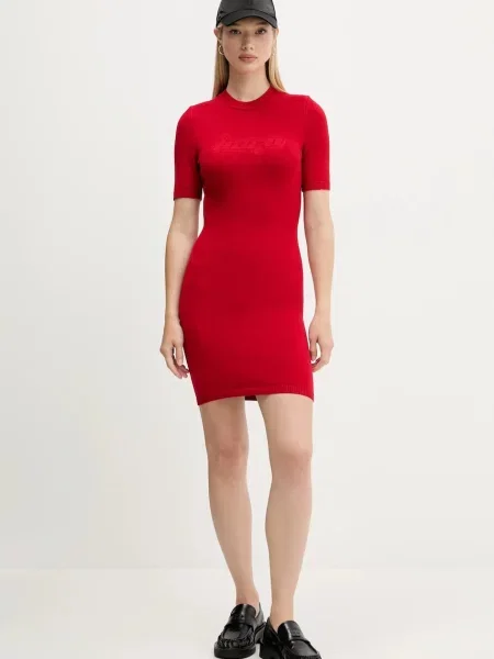 Сукня Hugo Blue mini облягаюча червоний