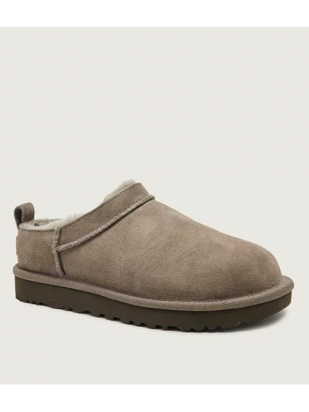 UGG Bocanci W Classic Micro | piele întoarsă | lână gri