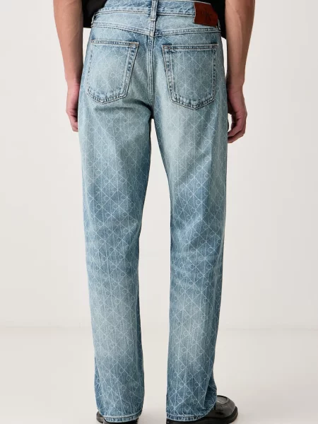 Calvin Klein Jeans jeansy straight damskie niebieskie