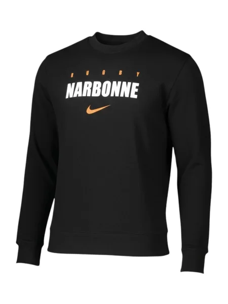NIKE Hanorac sport Team Club portocaliu / negru alb