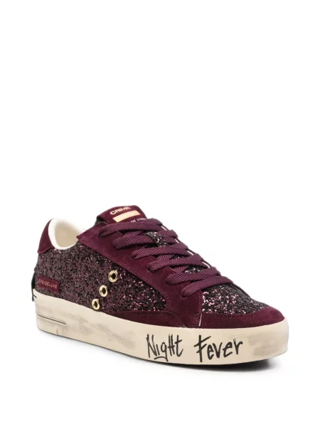 Sneakers Crime London σουέντ μωβ