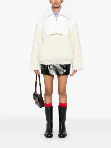 Hanorac cu glugă Gucci din fleece alb