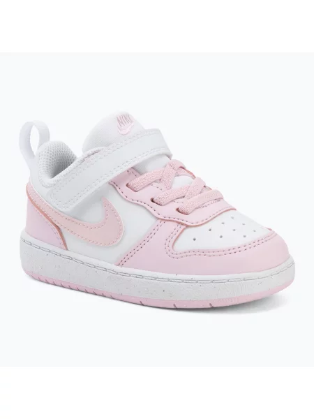 Детски обувки Nike Court Borough Low Recraft white/pink foam бяло