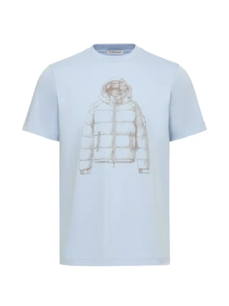 Tricou Moncler cu imagine albastru