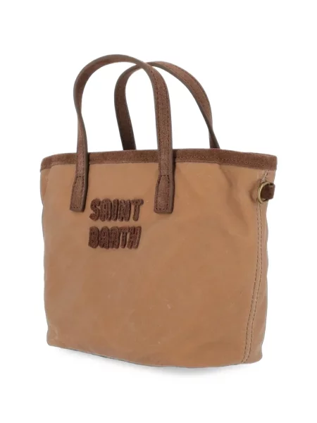 Geantă shopper Mc2 Saint Barth cu autograf maro