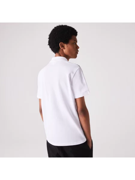 Lacoste Elastyczna Koszulka Polo Regularny Krój Marki biała