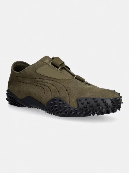 Sneakersy Puma zamszowe bez podszewki zielone