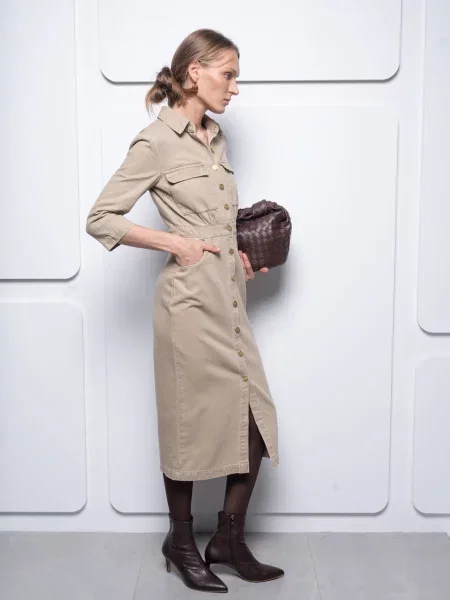 Сукня міді VMMA бежевий