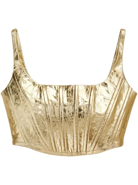 Top Marc Jacobs din piele auriu