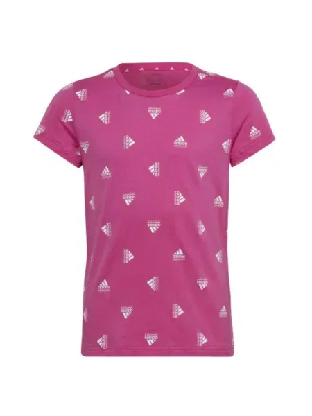 Koszulka dla dzieci adidas Brand Love Print Cotton Tee różowa