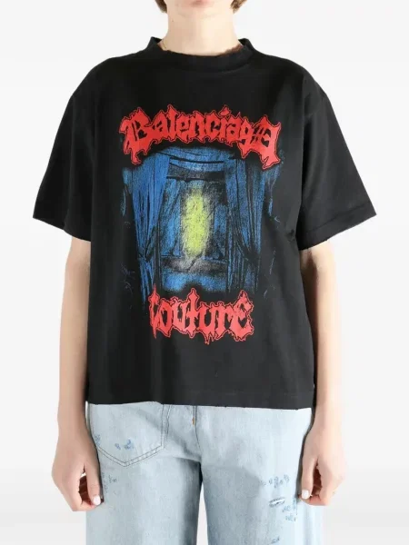 Grafic tricou Balenciaga negru