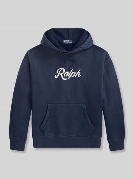 Bluza z kapturem o kroju regular fit z mieszanki bawełny Polo Ralph Lauren niebieska