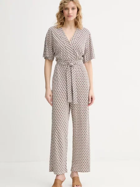 Max Mara Beachwear salopetă palazzo pentru femei cu vâscoză EGREGE maro