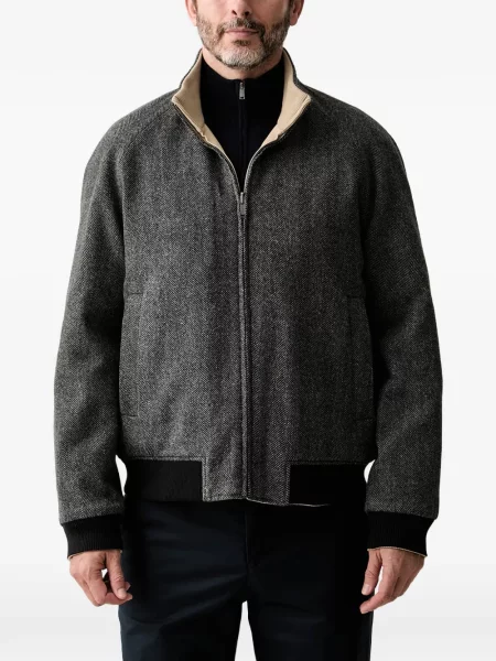 Reversibil geacă Trussardi cu model herringbone