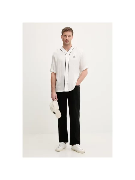 Koszula z krótkim rękawem Armani Exchange beżowa