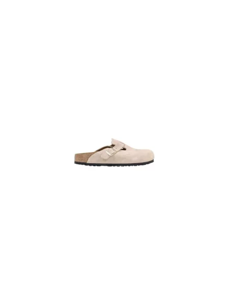 Klapki Birkenstock skórzane brązowe