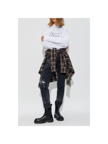 Bluza Dsquared2 z nadrukiem biała