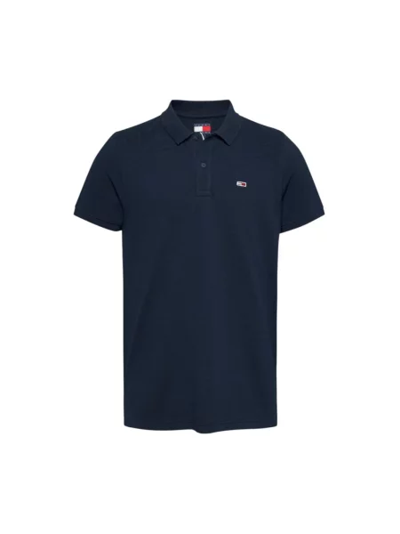 Koszulka polo w kroju regular fit model TJM SLIM PLACKET POLO EXT' Tommy Jeans niebieska