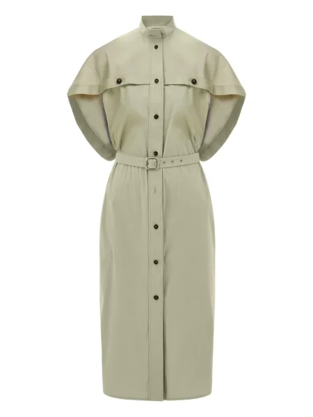 Rochie tip cămașă Ferragamo de costum verde