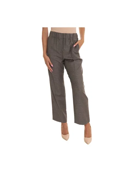 Spodnie Max Mara Weekend flanelowe szare
