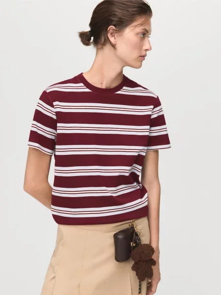 Футболка Mango бордовая