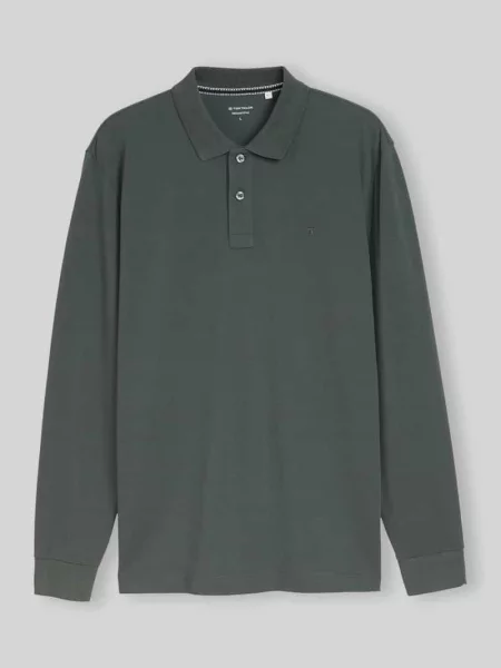 Koszulka polo z detal z logo Tom Tailor oliwkowa