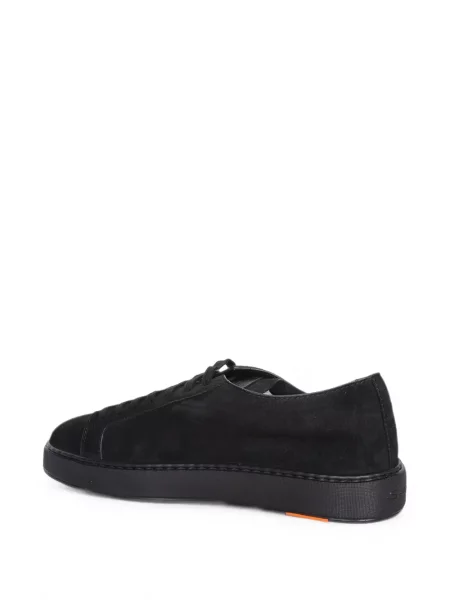 Sneakers Santoni με κορδόνια σουέντ μαύρο