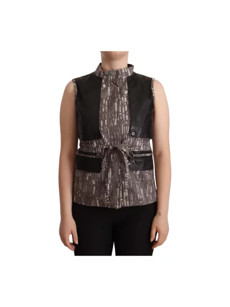 Wielobarwność top Comeforbreakfast skórzany