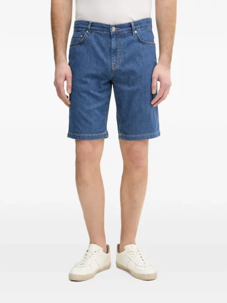Pantaloni scurți din denim Joop! cu autograf albastru