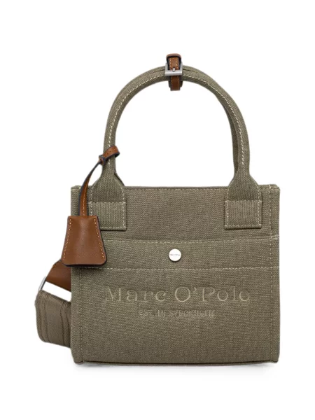 Шопинг чанта Marc O'polo бродирана зелено