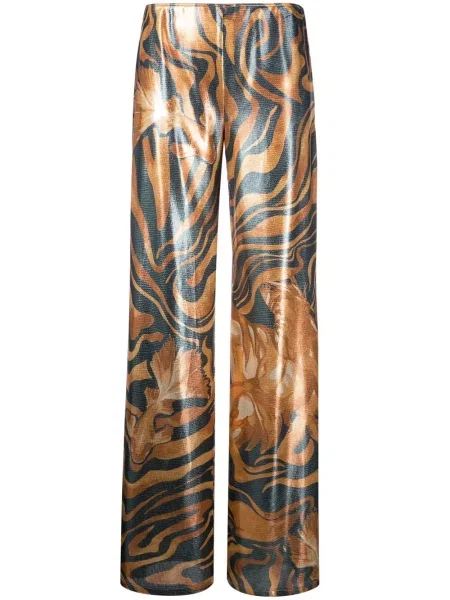 Pantaloni Alberta Ferretti cu imagine albastru