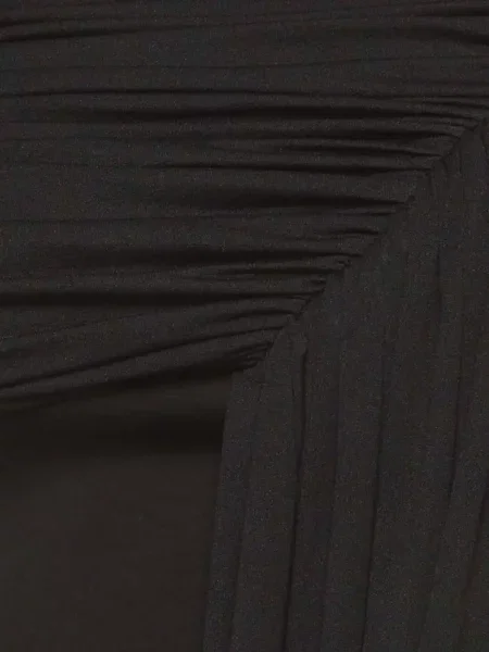 Rochie maxi Chats By C.dam din jerseu drapată negru