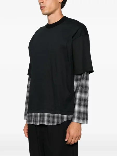 Καρό μπλούζα Comme Des Garçons Homme Plus με σχέδιο μαύρο
