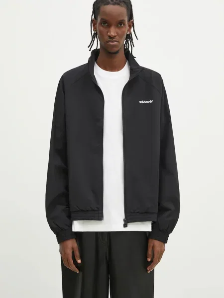 Μπουφάν adidas Originals WOVEN TT μαύρο