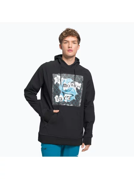 Мъжки суитшърт The North Face Printed Tekno Hoodie black черно