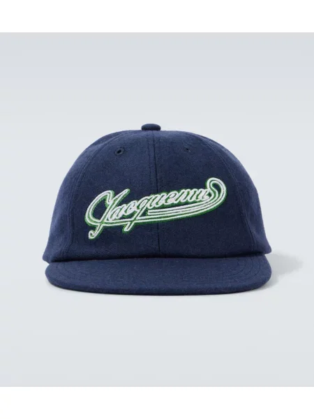 Vlněná kšiltovka Jacquemus modrá